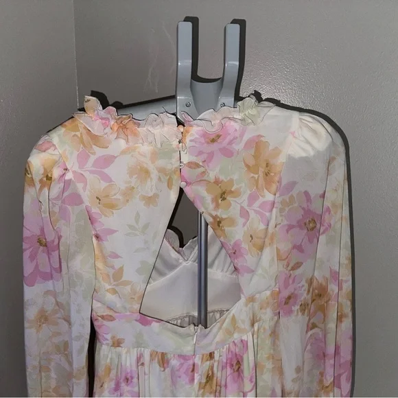 Flying Tomato Floral Pastel Ruffle-Trim Mini Dress - Picture 7 of 7